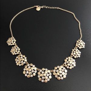 Monet gold-tone and glass collar necklace
